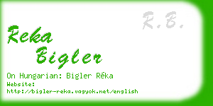 reka bigler business card
